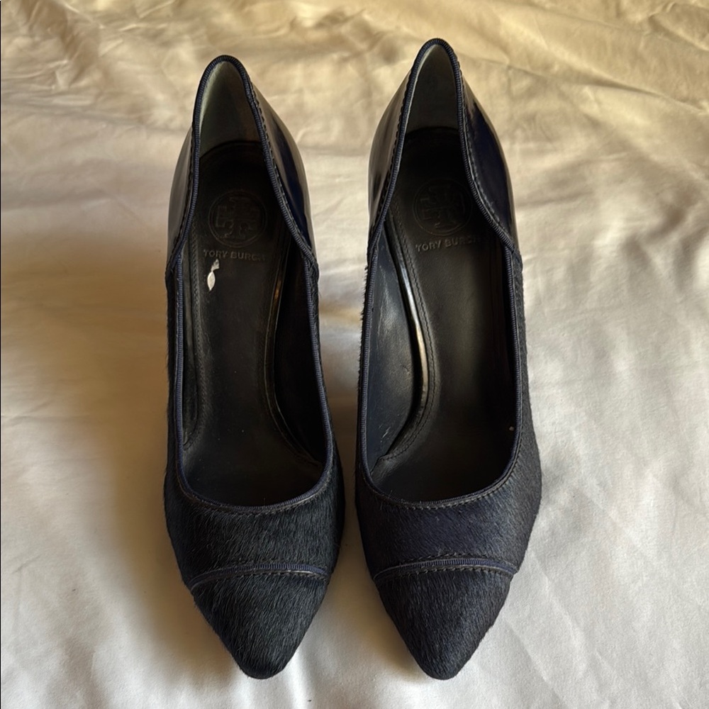 Tory Burch Black Heels Classic Suede Pumps